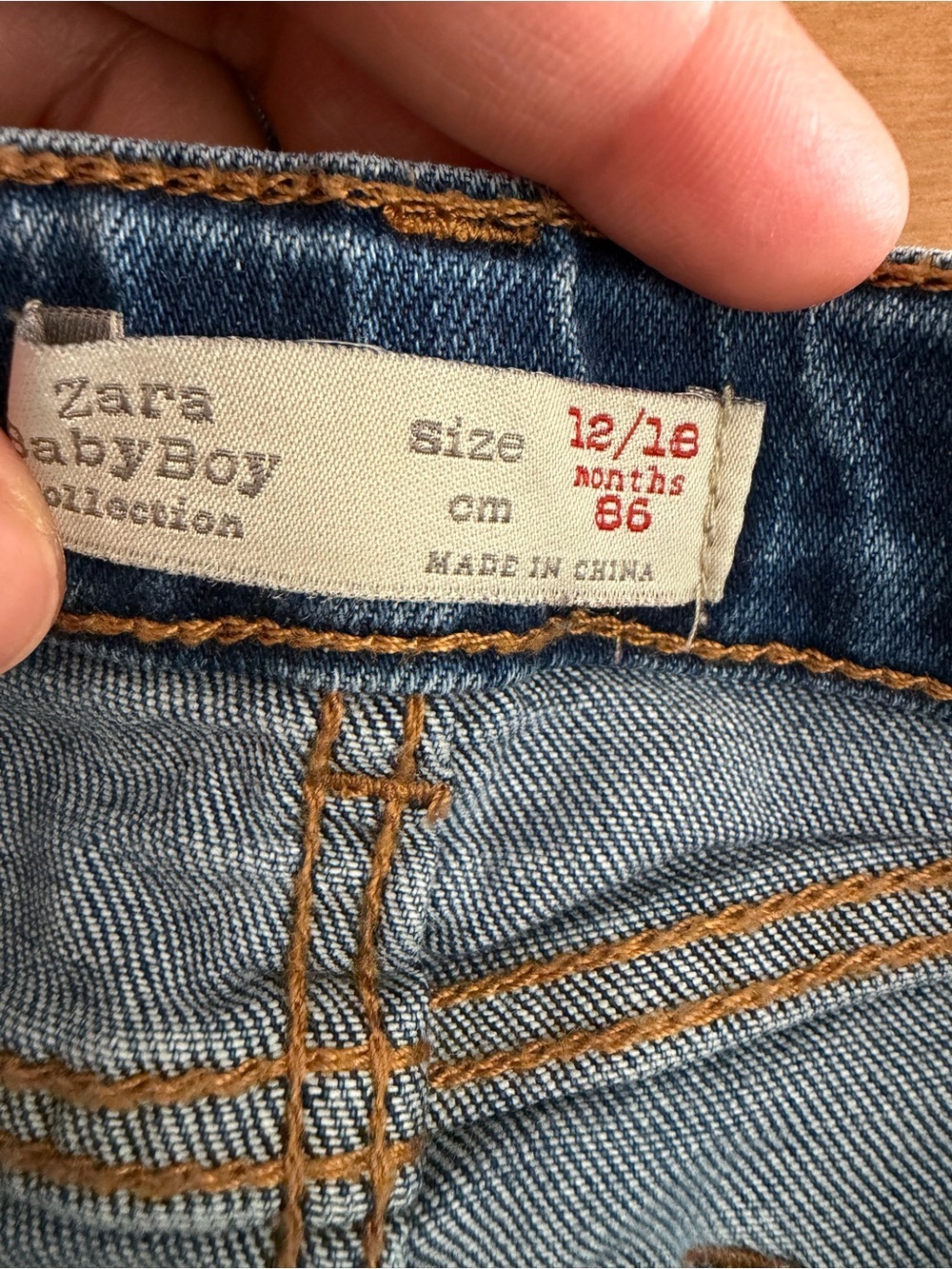 Zara Kids Blue Denim Jeans. Baby Boys 12-18M - Picture 6 of 8